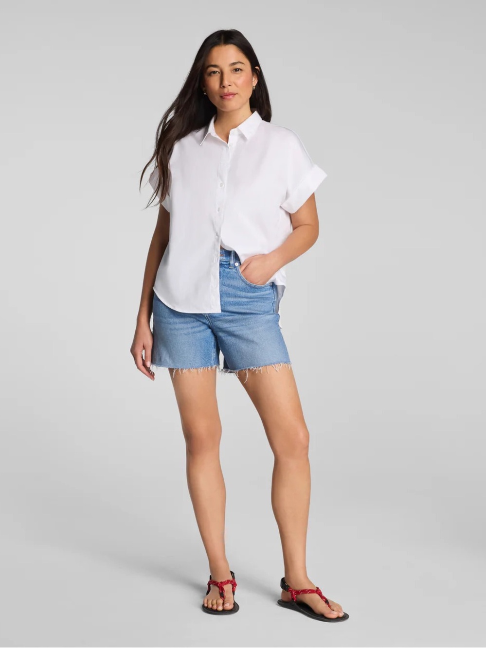 SPANXshape® Authentic 360
Raw Hem Jean Short, 5"